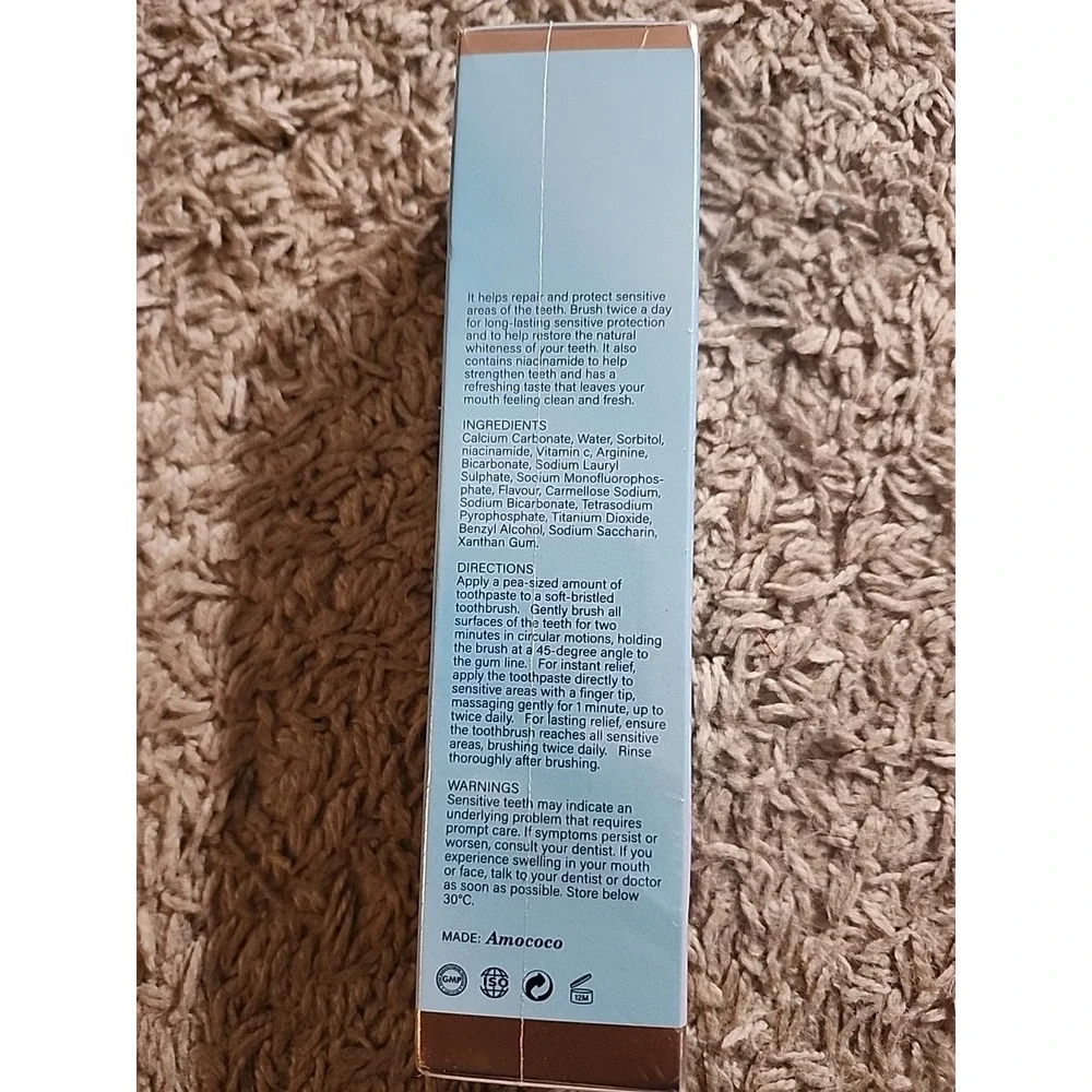 Niacinamide Whitening Toothpaste, Intensive Whitening New Sealed 100g - Picture 5 of 8